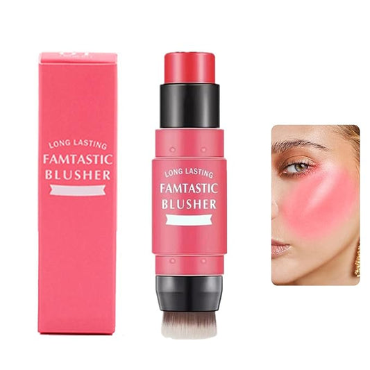 Cream Blush Stick (02) with Brush, Waterproof, Long Skin Tones 40g
