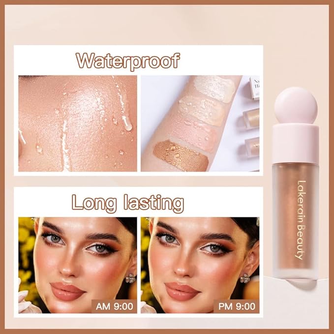 UNYOKE Liquid Highlighter, Highlighter makeup Stick，Makeup Highlighter Face Body Highlighter.-04#