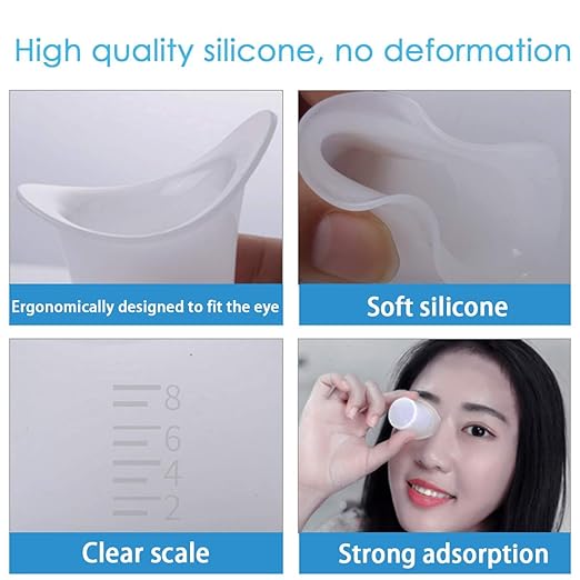 Soft silicone reusable eye wash