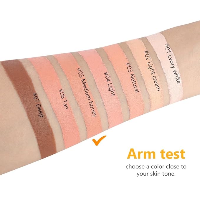 Pot Concealer with Makeup Brush Set,Tattoo Color Correcting (05-MEDIUM HONEY)