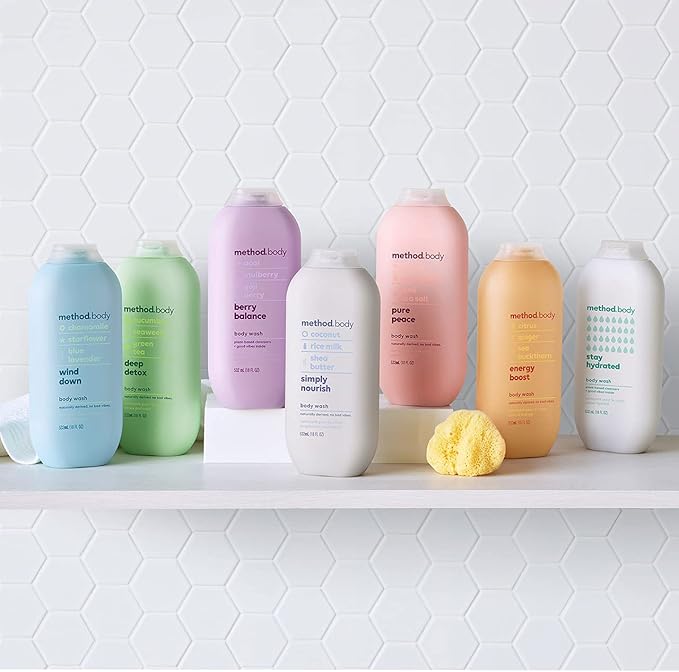 Method Body Wash, Stay Hydrated, Paraben and Phthalate Free, 18 oz (Pack of 6)