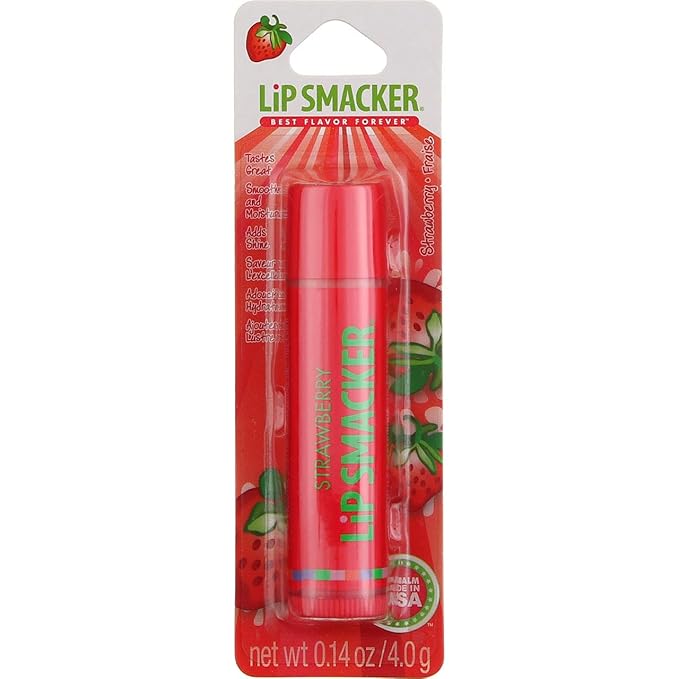 Lip Smacker Strawberry Lip Balm, 0.14 oz (Pack oz