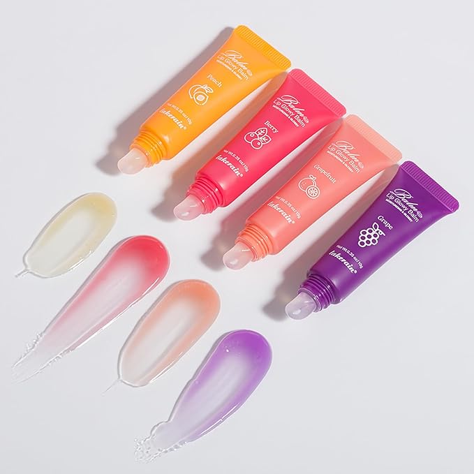 2Pcs Lip Glowy Balm and Lip (Grape)