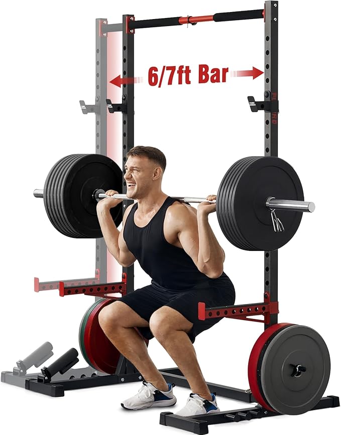 FLYBIRD Squat Rack with Pull-Up Bar 6FT,7FT Barbell