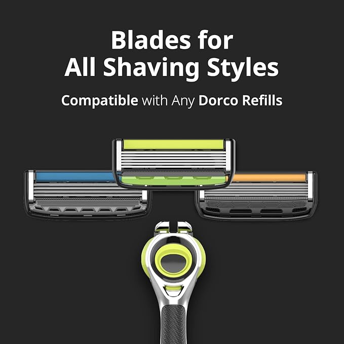 Dorco Pace 6 Pro 3D Motion Razor System - 1 Handle + 9 Cartridge Set