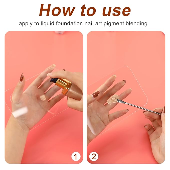 2PCS Acrylic Cosmetic Palette with 2PCS Spatula Tool,Makeup