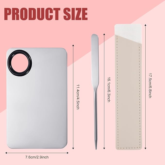 Foundation Spatula, Stainless Steel Makeup Mixing Palette