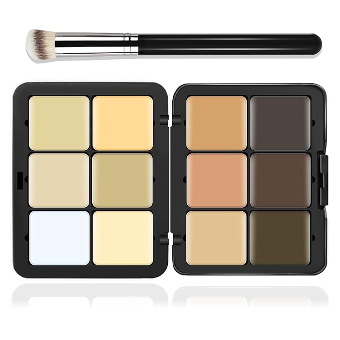 12 Colors Cream [Contour+Concealer] Makeup Palette for Cheeks