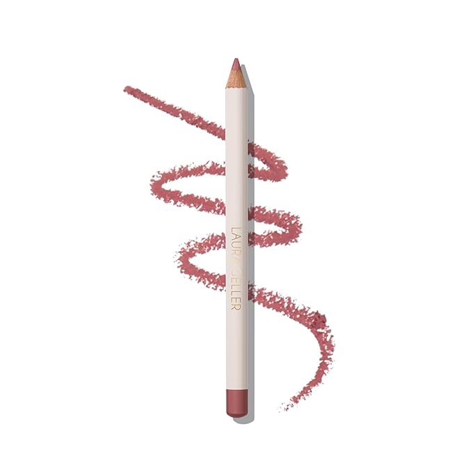 LAURA GELLER NEW YORK Marble Lips Multidimensional Liner, Romantic Rose - Marbleized Smooth Glide Sharpenable Lip Liner for Fuller Lips