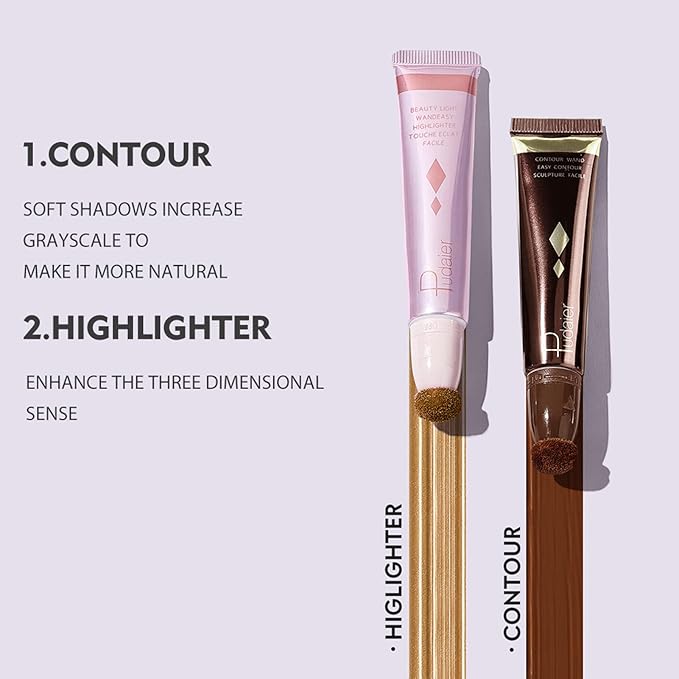 Liquid Contour Beauty Wand, Cream Contour Stick with (HIGHLIGHTER 06)