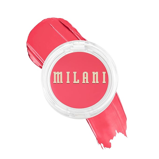 Milani Cheek Kiss Blush Makeup - Blendable & Buildable Cheek Blush, Lightweight Liquid Blusher and Cheek Color (120 Coral Crush)