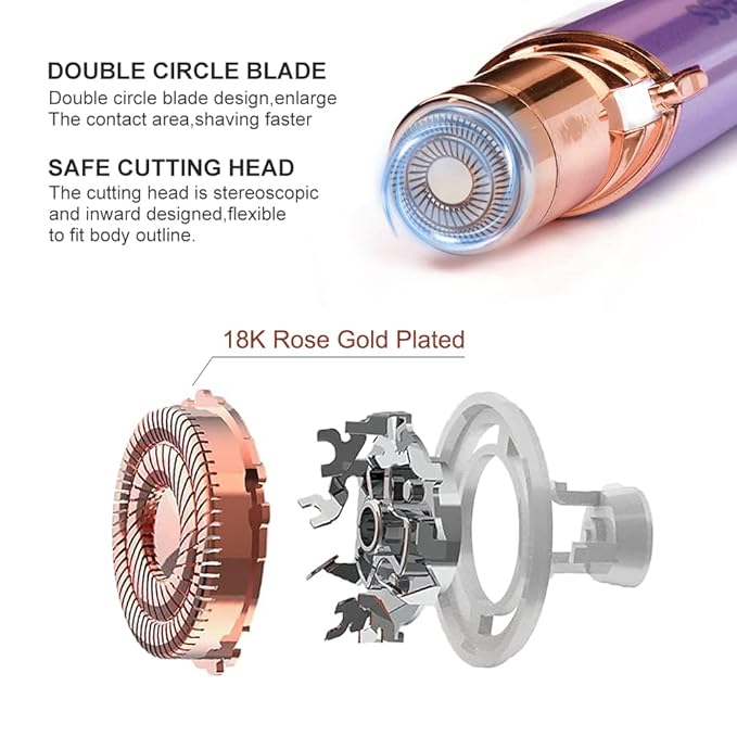 tuokiy Facial Hair Remover Replacement Heads for Finishing Touch Flawless Women's Painless Hair Remover