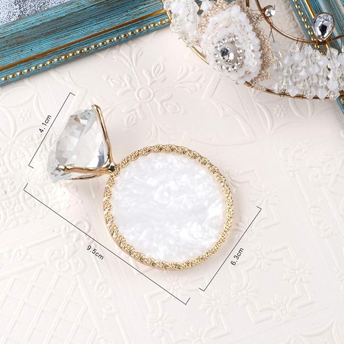 Golden Edge Resin Nail Art Palettes with Diamond