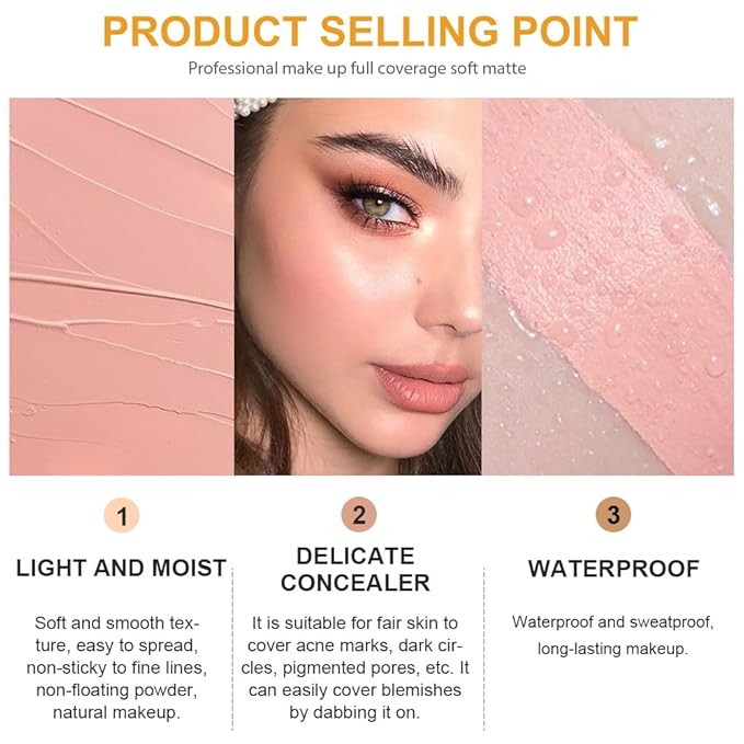 Kaely Pot Concealer Full Coverage Set,under Eye Brightener ojeras 04