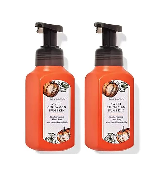 Bath & Body Works and Gentle Foaming Hand Soap 8.75 Ounce 2-Pack (Sweet Cinnamon Pumpkin),17.5 fluid ounces, 1.25 pounds