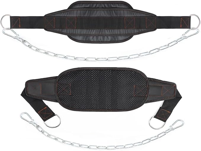 Fitness Dip Belt with Chain for Weight lifting