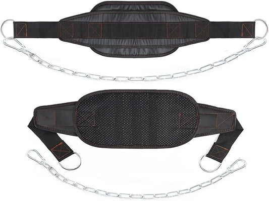 Fitness Dip Belt with Chain for Weight lifting