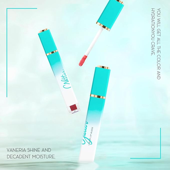 VANERIA Glitter Lip Gloss Shimmer,Matte Liquid Lipstick Rapid Drying,Long Lasting Highly Pigmented Color,Waterproof,Lipgloss Glitter Non-Sticky.shimmy(4ml/0.14oz)