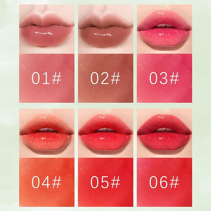 6 Colors Lip Tint Stain Set,Korean Velvet Water Lip