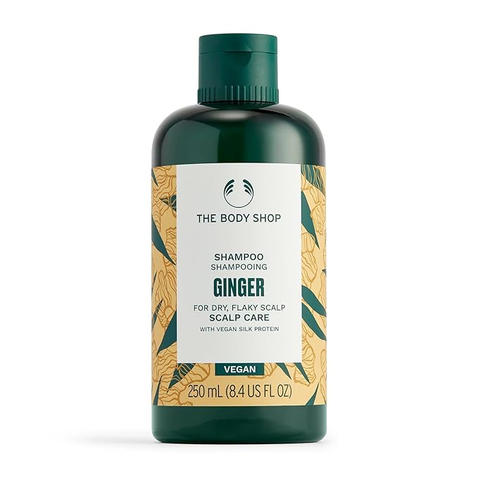 The Body Shop Ginger Scalp Care Shampoo – For Dry, Flaky Scalp – With Vegan Silk Protein – 250ml