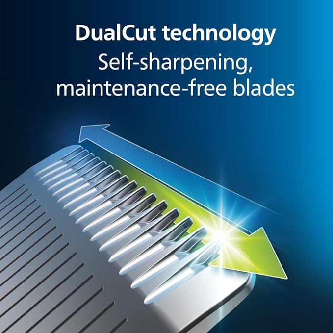 Philips Norelco Multigroom 3000 Series, All-in-One Trimmer, Beard Trimmer and Hair Clipper, 15-Piece Men's Grooming Kit for Head, Beard, Face, Nose, Ears, No Blade Oil Needed, Soft Pouch, MG3770/40