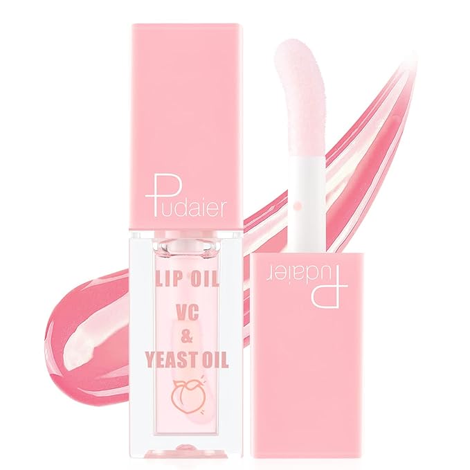 Pudaier Hydrating Lip Oil, Fruit Extract Lip Oil Hydrating