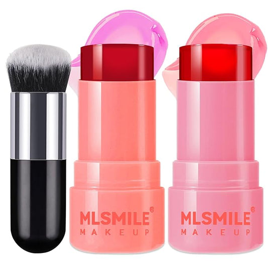 2PCS Cooling Water Jelly Tint Blush Stick Lips Cooling