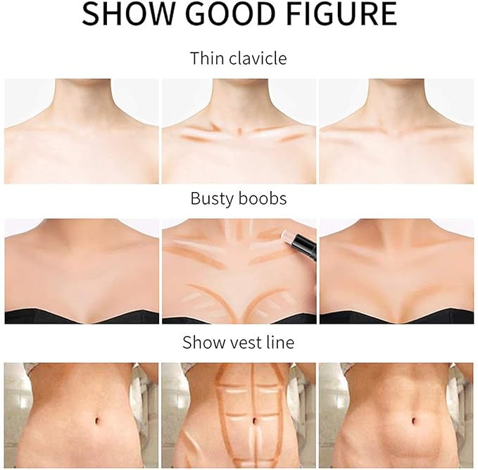 Double-End Contour Highlighter Stick Contour Stick, Face Highlighter,