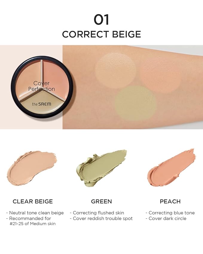 THESAEM Cover Perfection Triple Pot Concealer 01 Correct Dark Circles