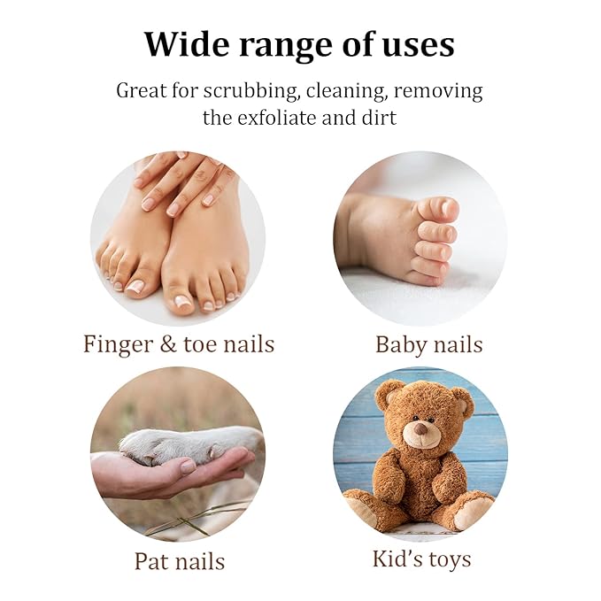 Wooden cleaning finger nail brush