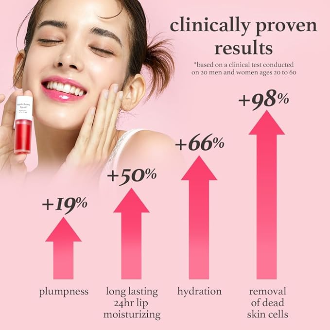 NOONI Korean Hydrating Lip Oil - Applecherry | Long-Lasting, Moisturizing, Plumping, Revitalizing for Dry Lips, Waterproof, No Peel Off, Hydrating, Nourishing Crystal Clear, 0.12 FL Oz