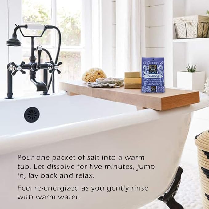 Muscle Soothing, 100% Pure Active Dead Sea Mineral Salts, Eucalyptus, for Eczema, Psoriasis and All Skin Types, Natural, Therapeutic, 2.5 Oz (Pack of 6)…