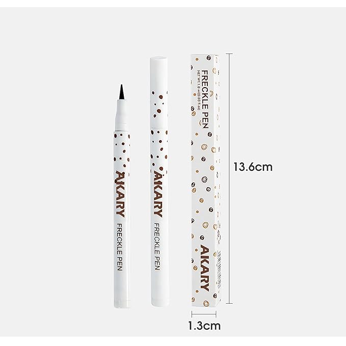 AKARY Freckle Pen Professional Lifelike Face Concealer Point Light Brown)