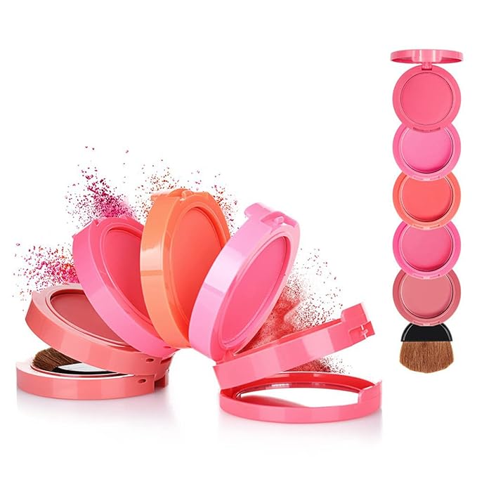 Meao Multi-layer 5 Colors Blusher Compact Powder Makeup Pallet Palette