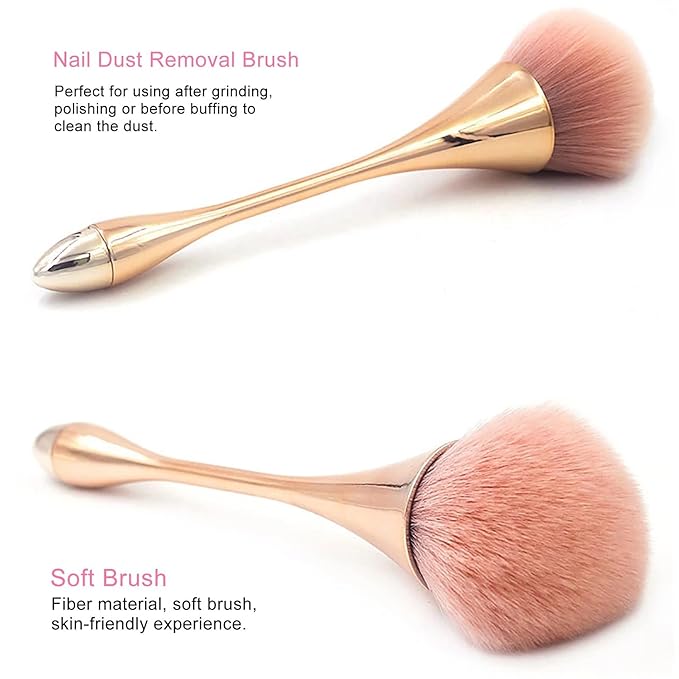 2Pcs Nail Dust Brush Acrylic