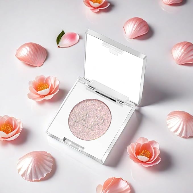 Pink Gold Highlighter Makeup Powder, Duochrome Radiant Shimmer Skin, 01