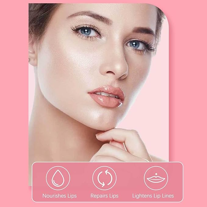 Hydrating Lip Glow Oil Set, Plumping Lip Oil Moisturizing Nourishing Shiny No-Sticky Transparent Tinted Lip Gloss Balm, Natural Lip Plumper Gloss Repairing Lightening (Cherry)