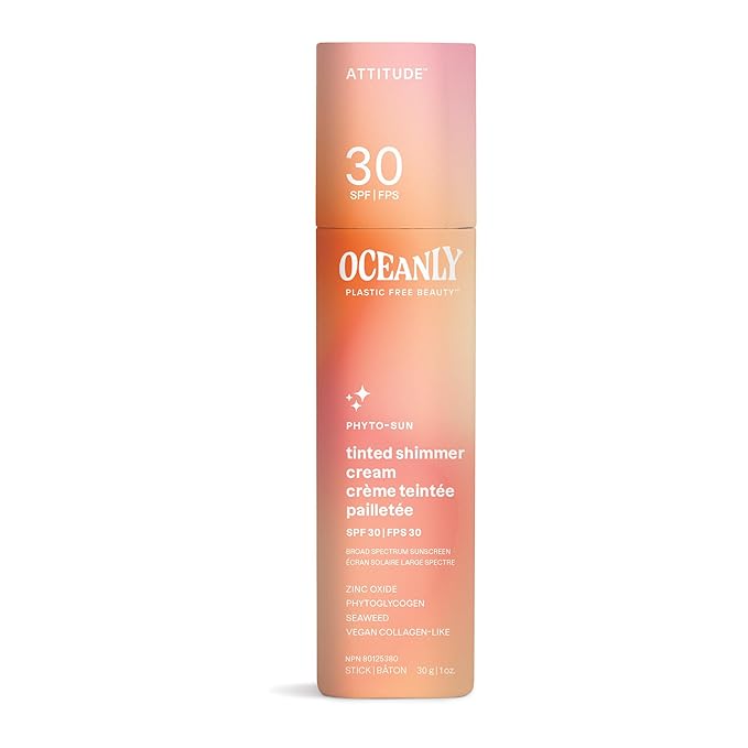 ATTITUDE Oceanly Tinted Shimmer Face Cream Stick with