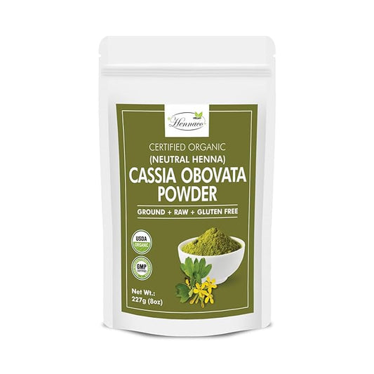 Organic Cassia Obovata Powder | Neutral Henna Powder (8 OZ) 227 G