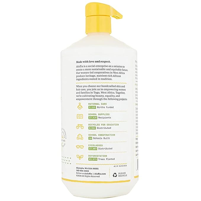 Alaffia Everyday Coconut Conditioner, Normal to Dry Hair, Moisturizing Support of Scalp and Hair with Ginger, Coconut Oil, and Shea Butter, Fair Trade, Coconut Lime, 32 Fl Oz