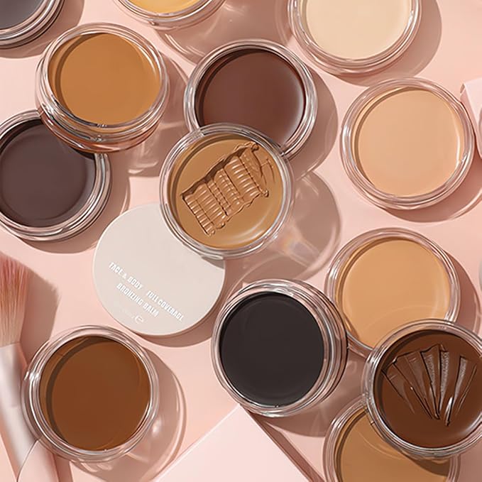 Kaely 2Pcs Cream Pot Concealer Full Coverage Set,Conceal