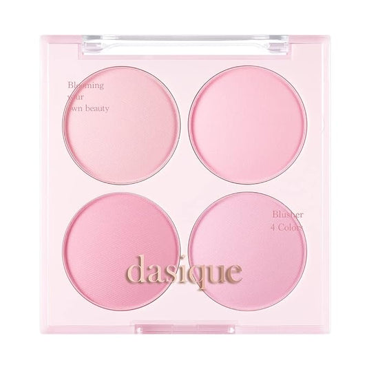 Dasique Blending Mood Cheek #08 Blueberry Sorbet | 4 Blendable Shades in Lightweight Smooth Powder | Vegan | Blush