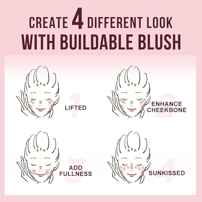 3 Pcs Multi-Use Makeup Cream Blush Stick Set, Unidollssbeauty 3-in-1 Buildable Blush Stick Set, Hydrating formula, All day wear, Easy Application with a Random Accessory Included(01,03,04)