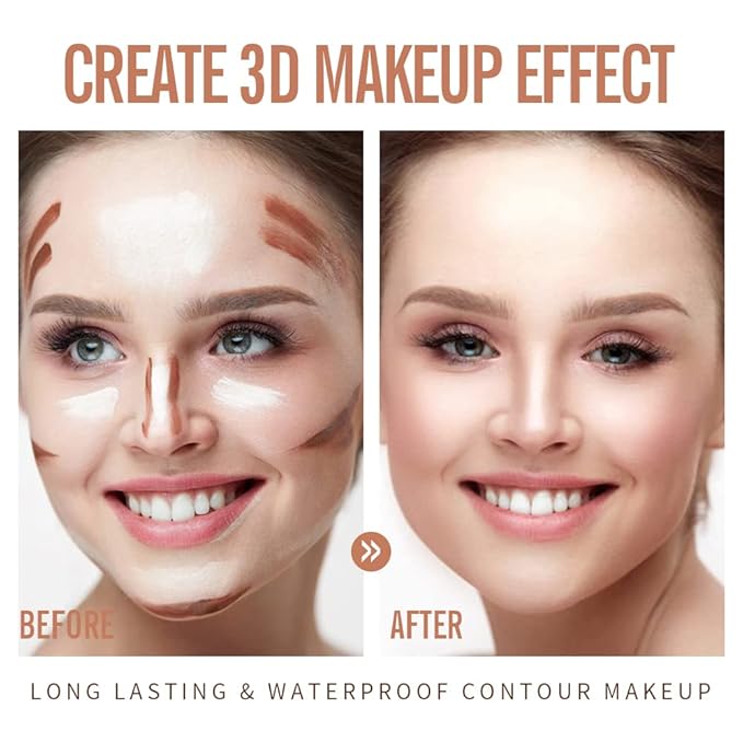 KIMUSE 2Color Dual Cream Contour Stick, Highlight & Face Makeup