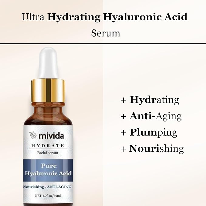 Ultimate Hydration, Hyaluronic Acid Facial Serum | Hydrating & Anti Aging Serum | Plumping, Non-Greasy |1floz