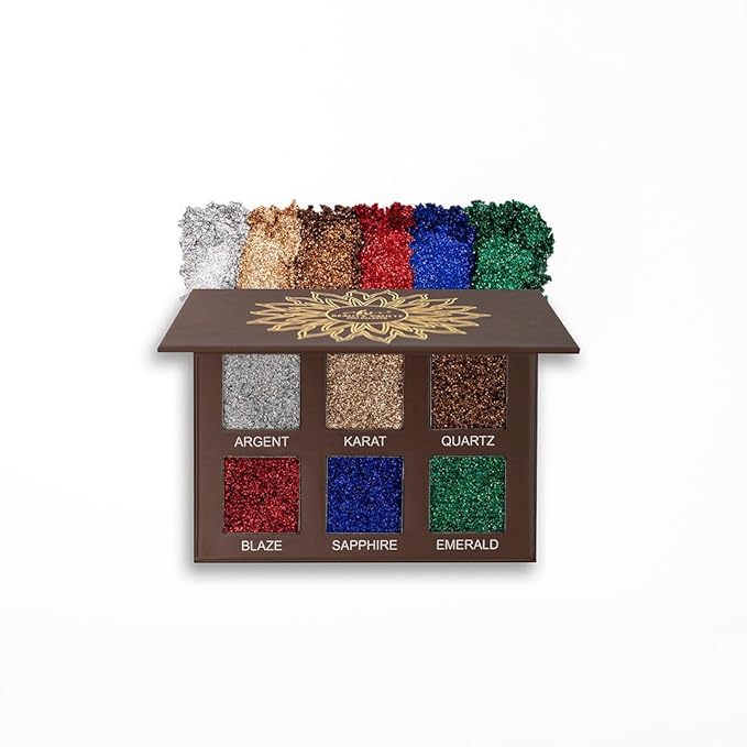 Glitter Eyeshadow Palette, Pressed Pigmented Mineral Ultra Eyeshadow