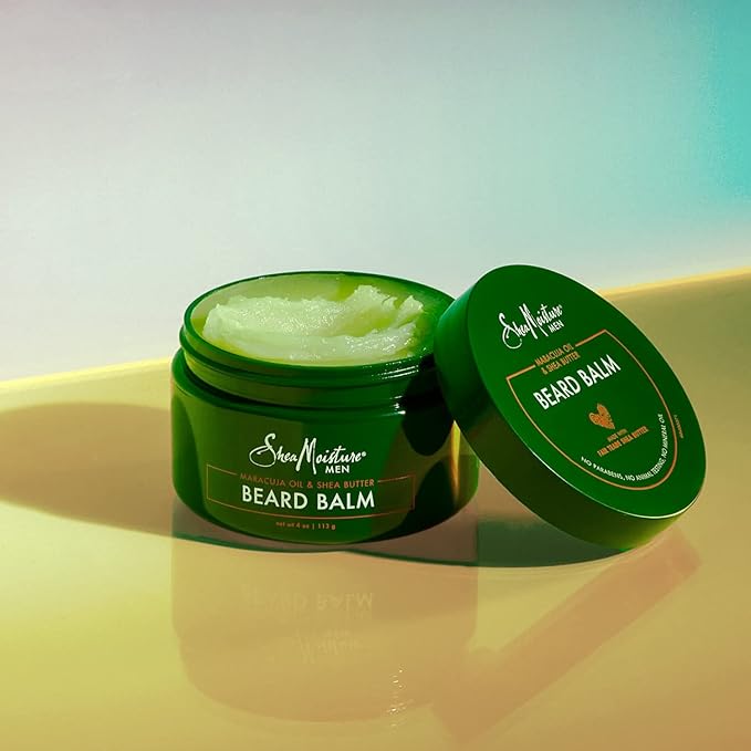 SheaMoisture Beard Balm for Men, 2-Pack – Moisturizing Shea Butter & Maracuja Oil, Gifts for Men, 4 Oz Ea