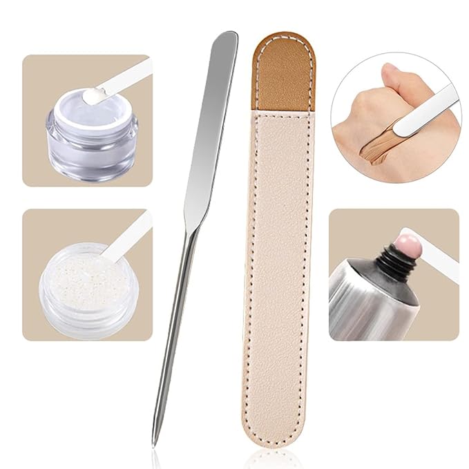 Foundation Spatula, 3-Pack Acrylic Nail Art Palette Oblique