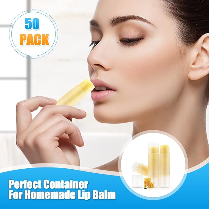 50 Pcs 5. Twist-up Lip Balm Tubes,Empty Plastic Lip 5g