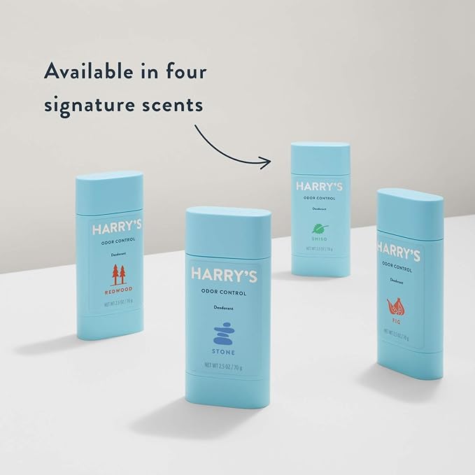 Harry's Aluminum Free Deodorant for Men - Odor Control, Shiso Scent, 2.5 Oz, 3-Pack, Men Deodorant Aluminum Free